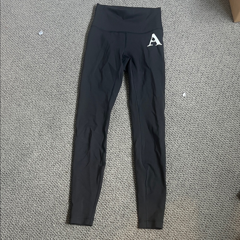 Lululemon Athletica Black Leggings with White Number Detail